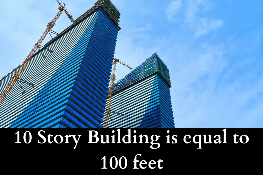 10 Story Building is equal to 100 feet