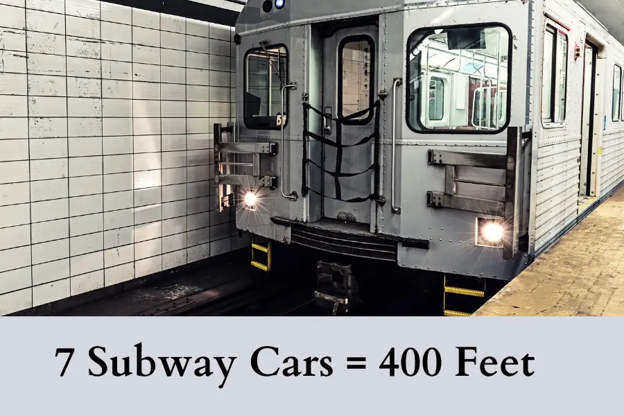 7 Subway Cars equal 400 Feet