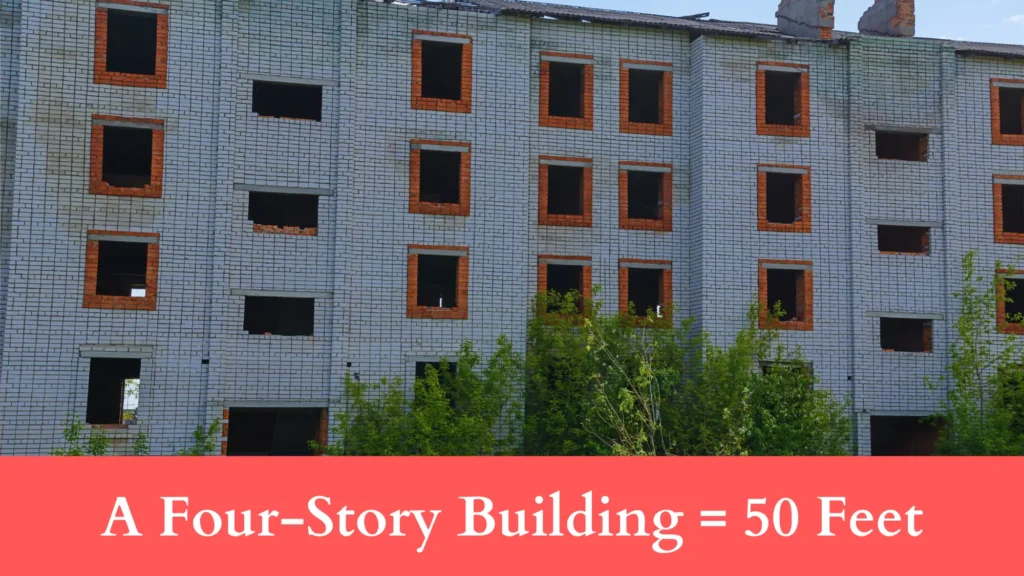 A Four-Story Building is 50 Feet