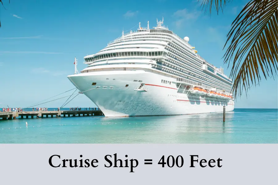 Cruise Ship equals 400 Feet