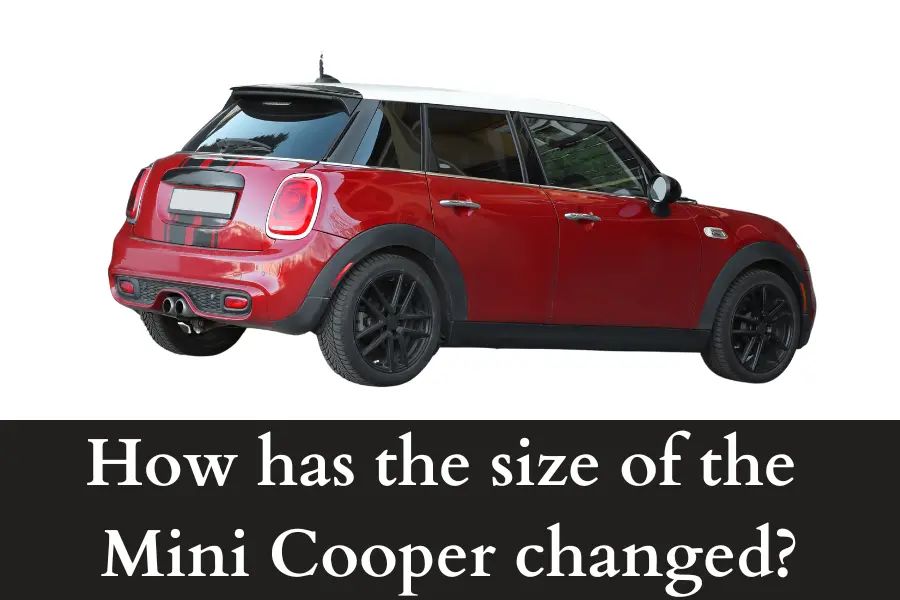 How has the size of the Mini Cooper changed over the years