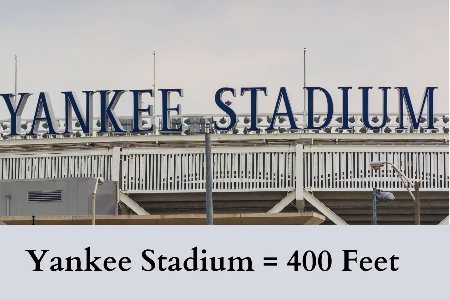 Yankee Stadium is 400 Feet