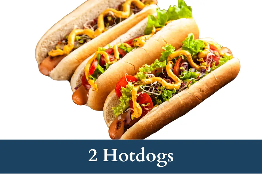 2 Hotdogs is 30 cm long