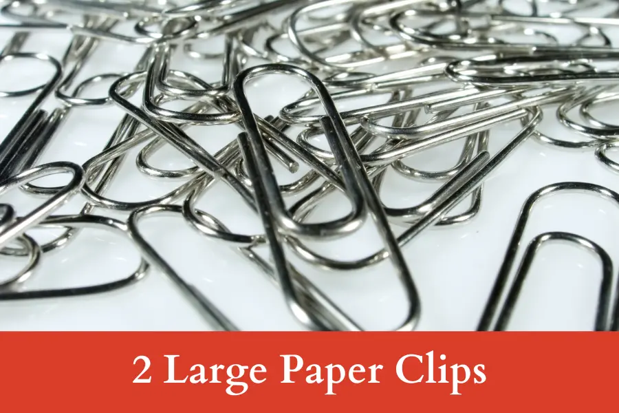 2 Large Paper Clips is 4 inches long