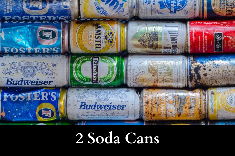 2 Soda Cans Are 10 Inches Long