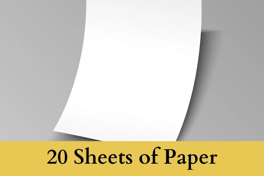 20 Sheets of Paper is 2 mm thick