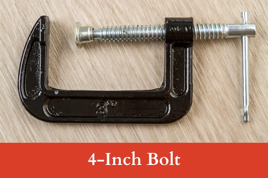 4-Inch Bolt is 4 inches long