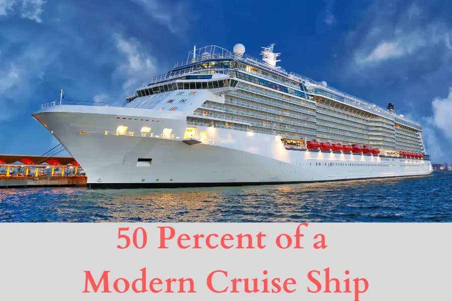 50 Percent of a Modern Cruise Ship is 500 Feet Long