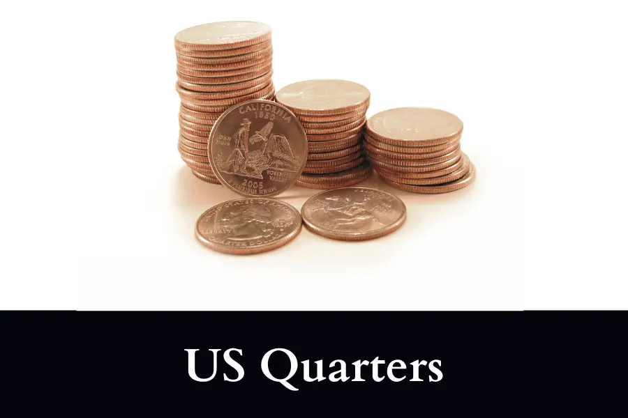 7 US Quarters is 7 Inches Long