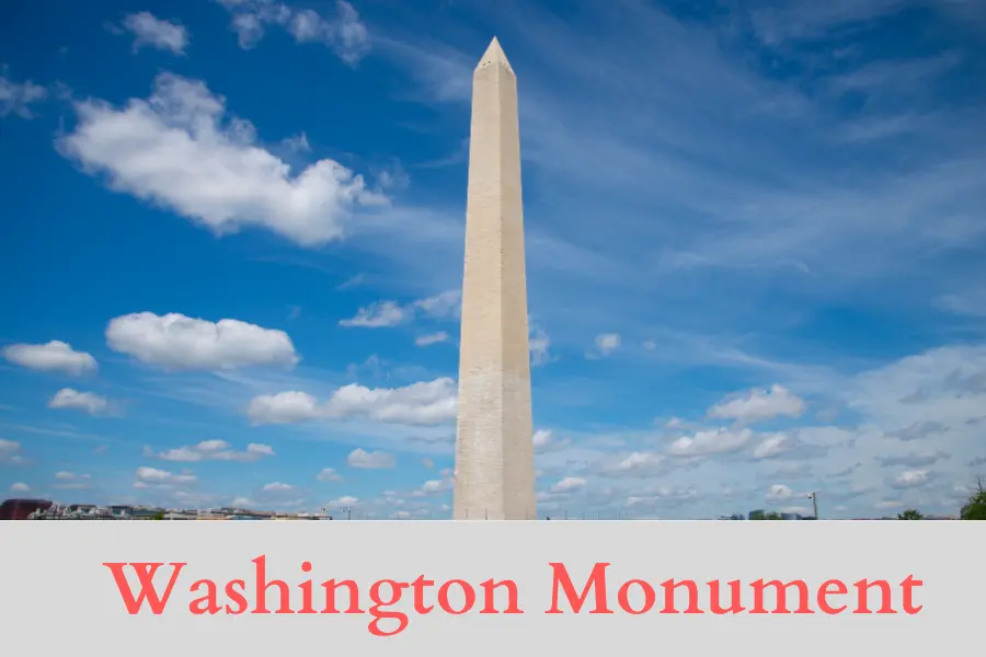 90 percent of Washington Monument is 500 Feet Long