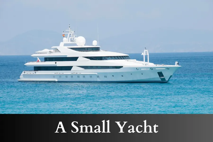 A Small Yacht is 5 meters long or big