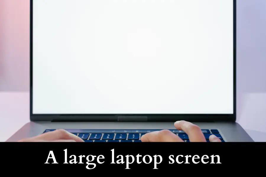 A large laptop screen are 50 cm Long or Big