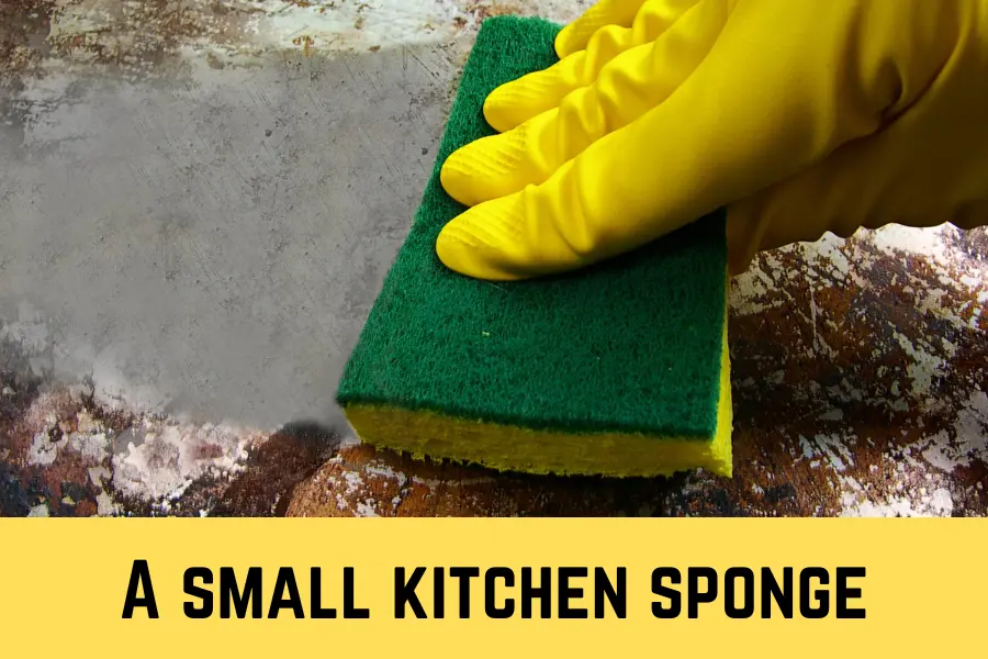 A small kitchen sponge