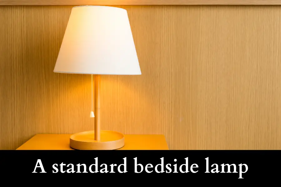 A standard bedside lamp is 50 cm Long or Big