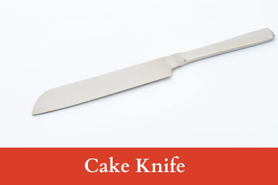 Cake Knife is 9 inches long