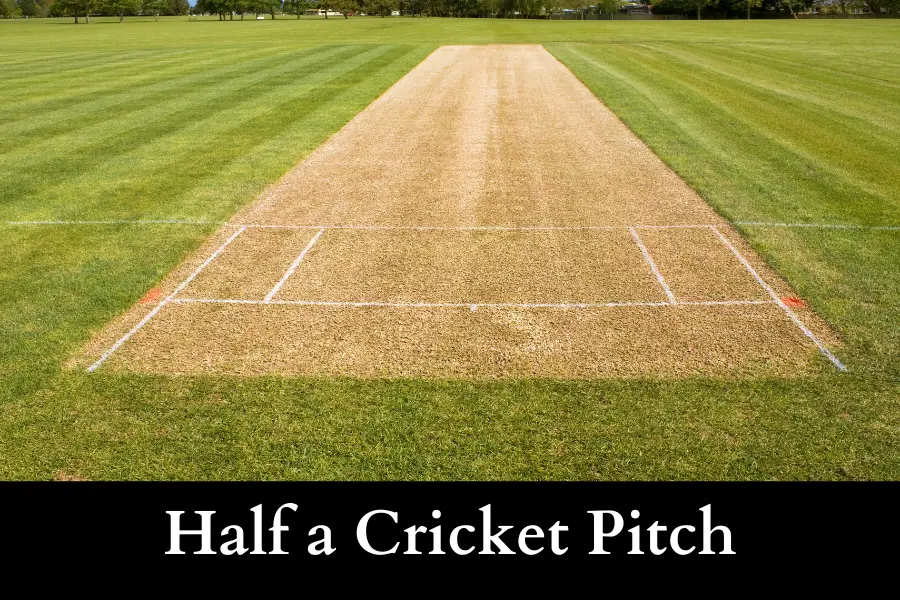 Half a Cricket Pitch is 10 Meters Long