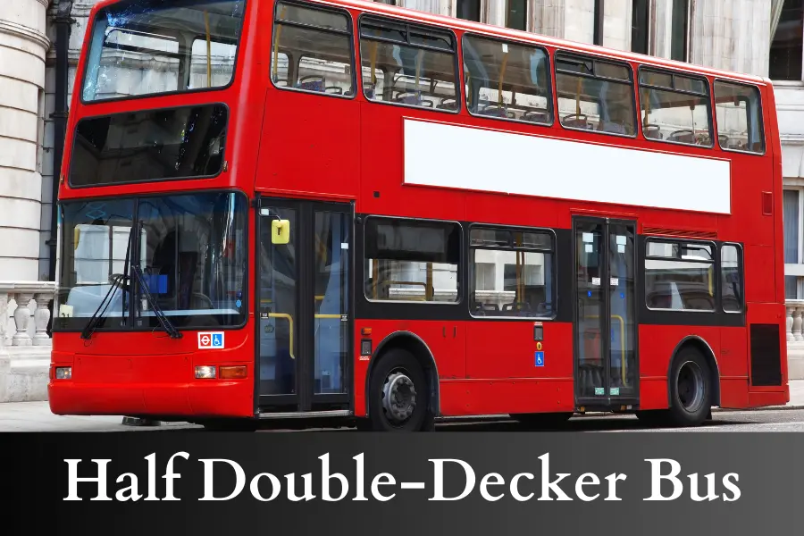 Half of a London Double-Decker Bus is 5 meters long or big