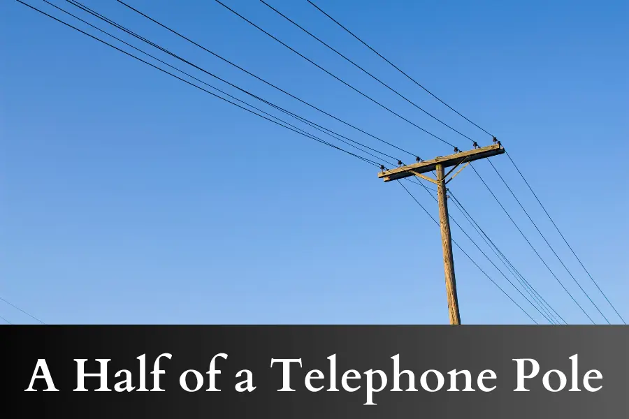 Half of a Telephone Pole is 5 meters long or big