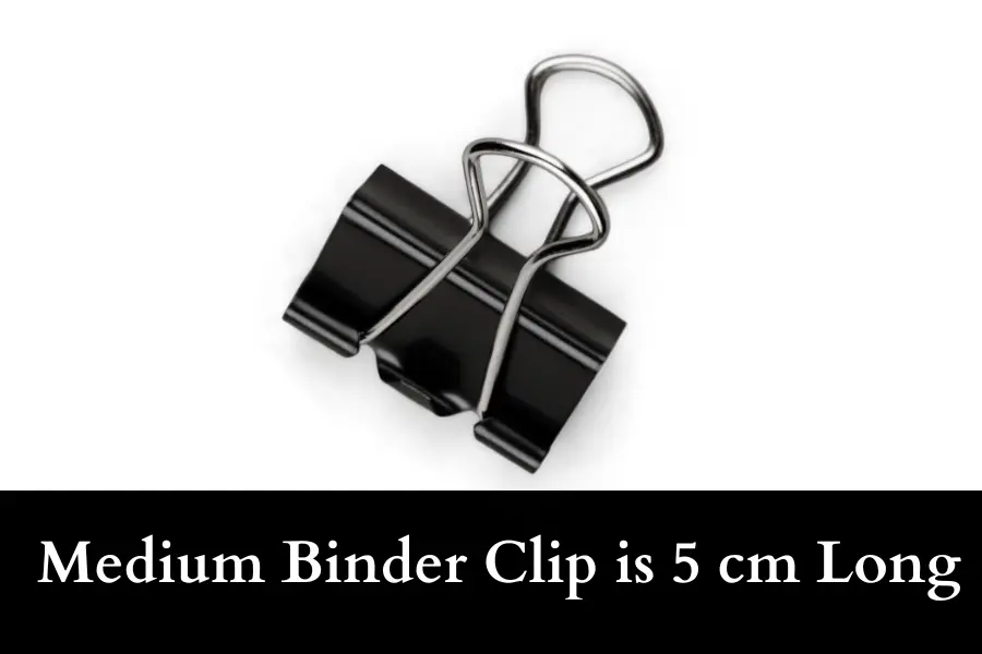 Medium Binder Clip is 5 cm Long