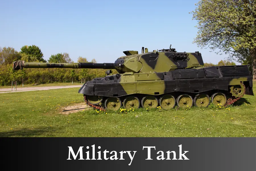 Military Tank is 5 meters long or big