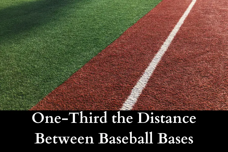 One-Third the Distance Between Baseball Bases are 30 Feet Long or Big