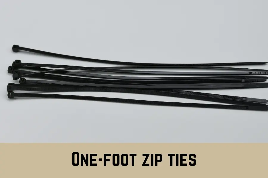 One-foot zip ties