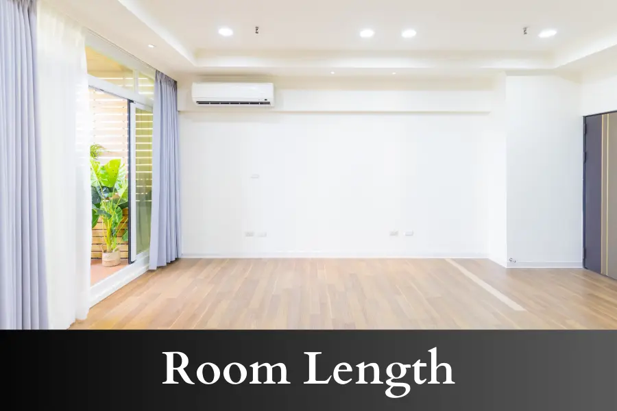 Room Length in a Large House is 5 meters long or big