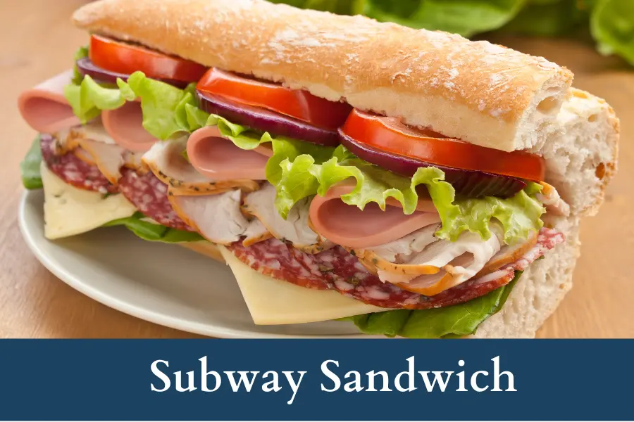 Subway sandwich is 30 centimeters long