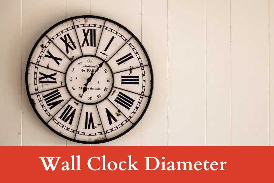 Wall Clock Diameter is 9 inches long