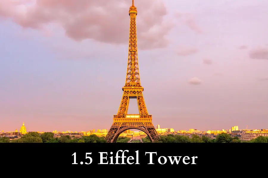 1.5 Eiffel Tower is 500 meters