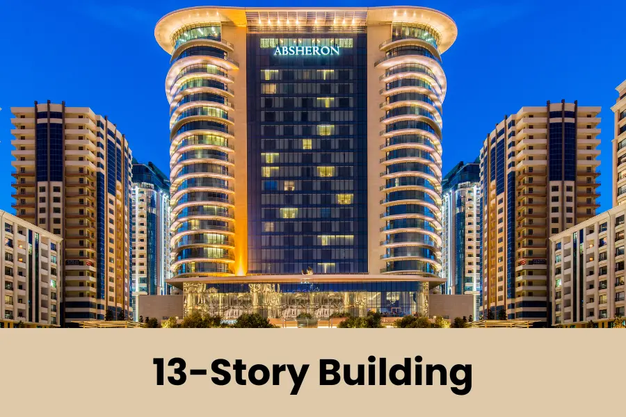 13-Story Building is 40 meters long or big