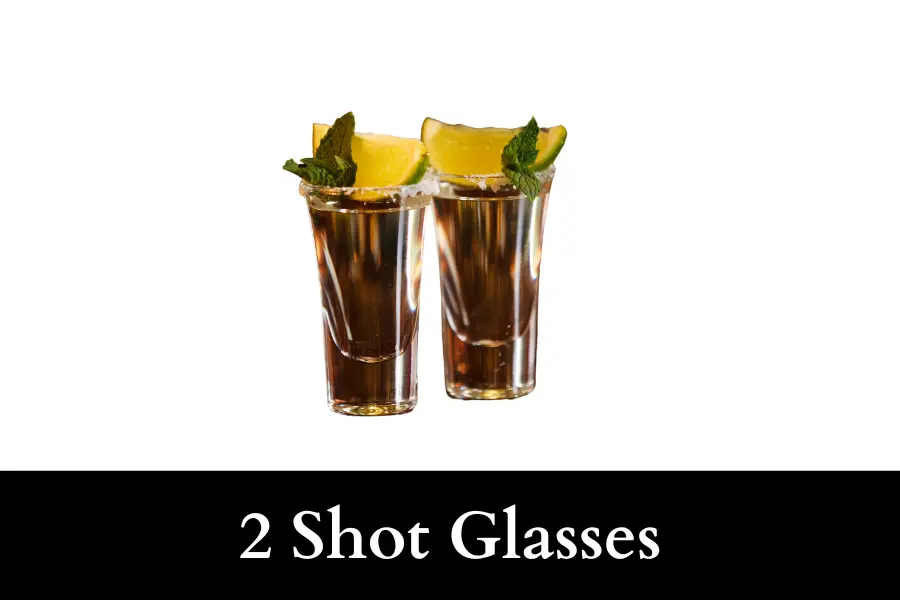 2 Shot Glasses equal 100 ml