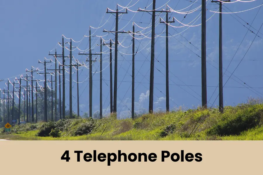 4 Telephone Poles is 40 meters long or big