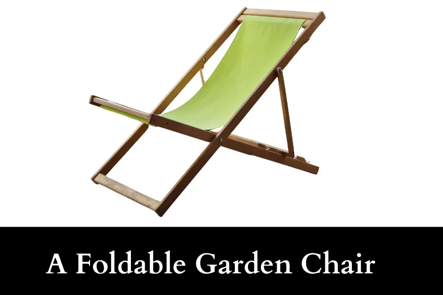 A Foldable Garden Chair is 20 inches long or big