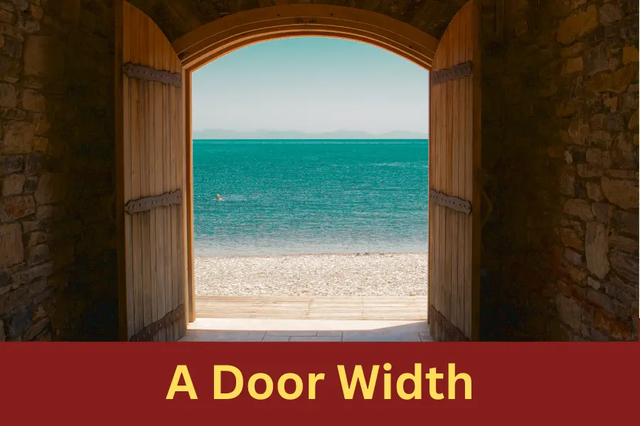 A door Width is 3 feet