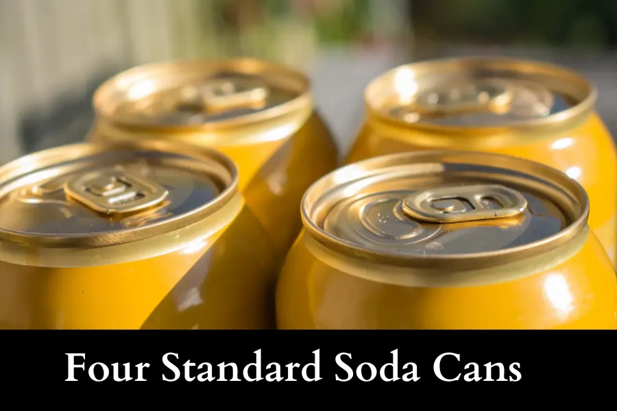 Four Standard Soda Cans is 20 inches long or big