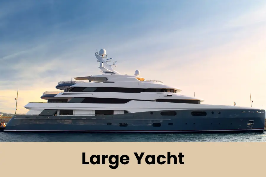 Large Yacht is 40 meters long or big