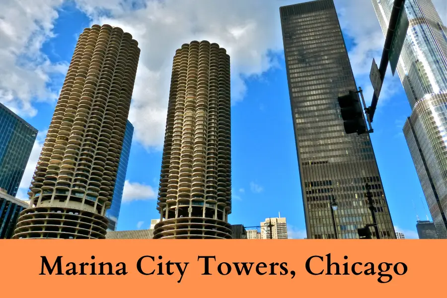 Marina City Towers, Chicago is 500 Feet tall