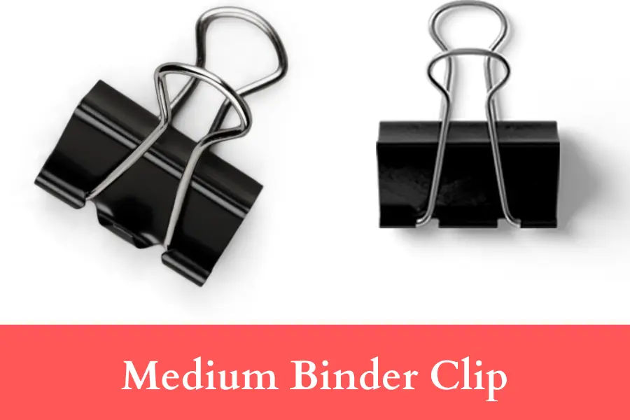 Medium Binder Clip is 50 mm long or big