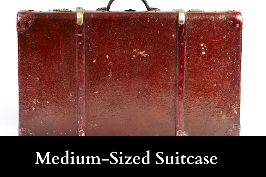 Medium-Sized Suitcase is 20 inches long or big