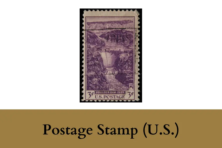 Postage Stamp (U.S.) Is One Inch big