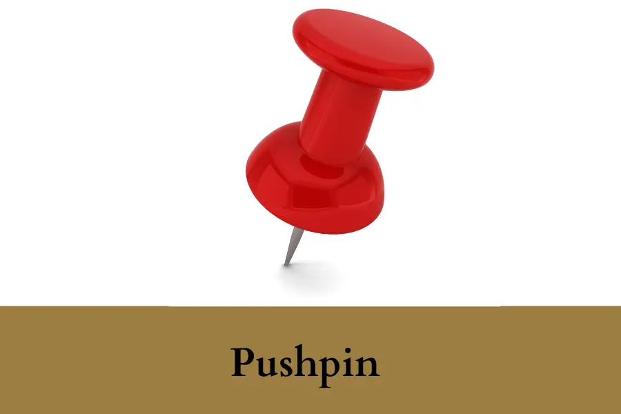 Pushpin Is One Inch big