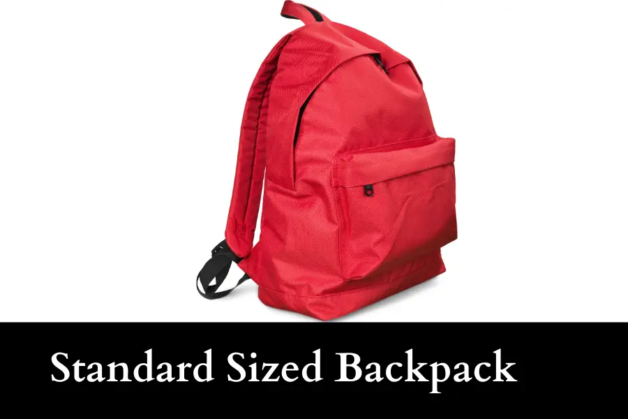 Standard Medium-Sized Backpack is 20 inches long or big