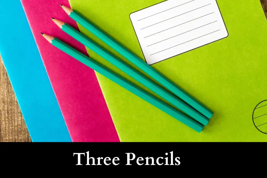 Three Pencils is 20 inches long or big