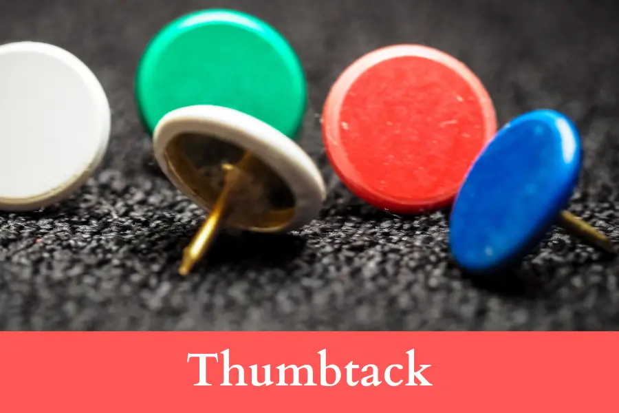 Thumbtack is 2 centimeters long