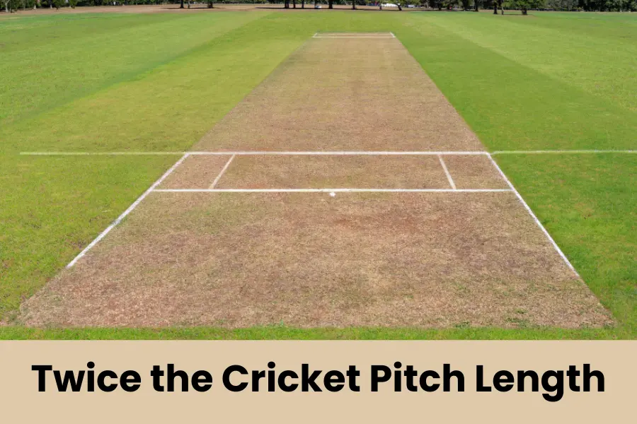 Twice the Cricket Pitch Length is 40 meters long or big