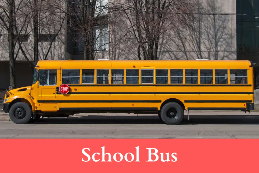 half of School Bus is 400 centimeters long