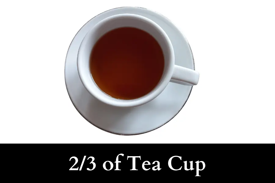 two third of a Tea Cup equal 100 ml