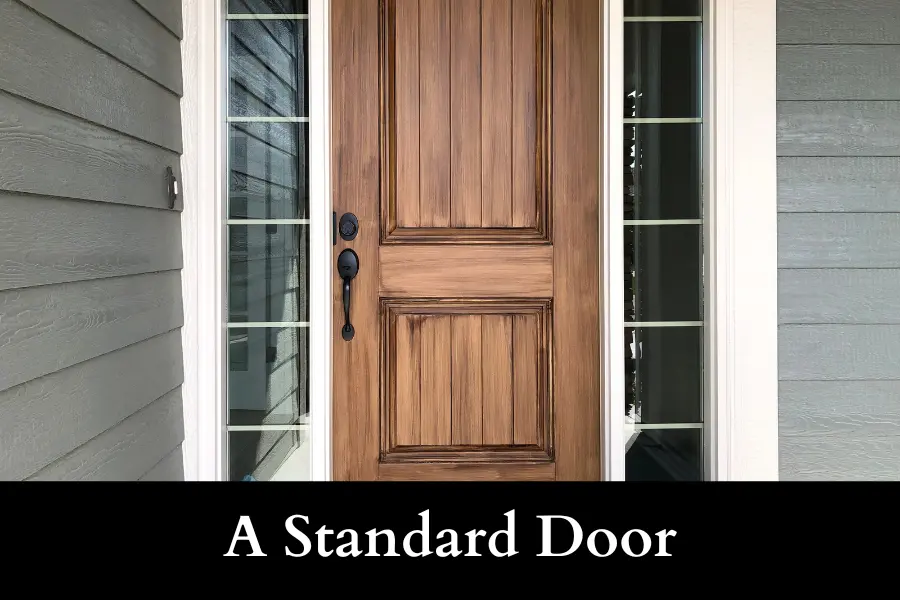 A Standard Door is 10 square feet