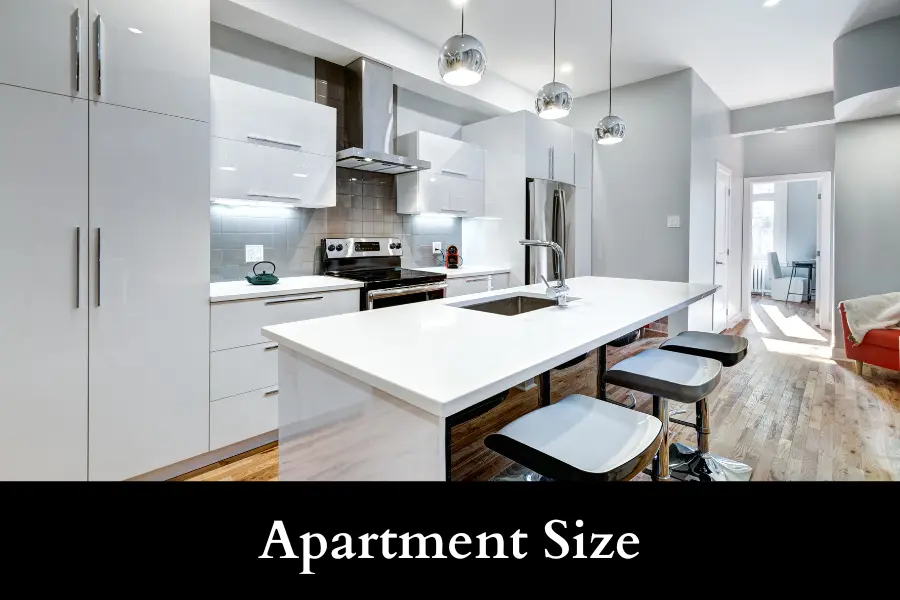 Apartment Size is 150 square feet big